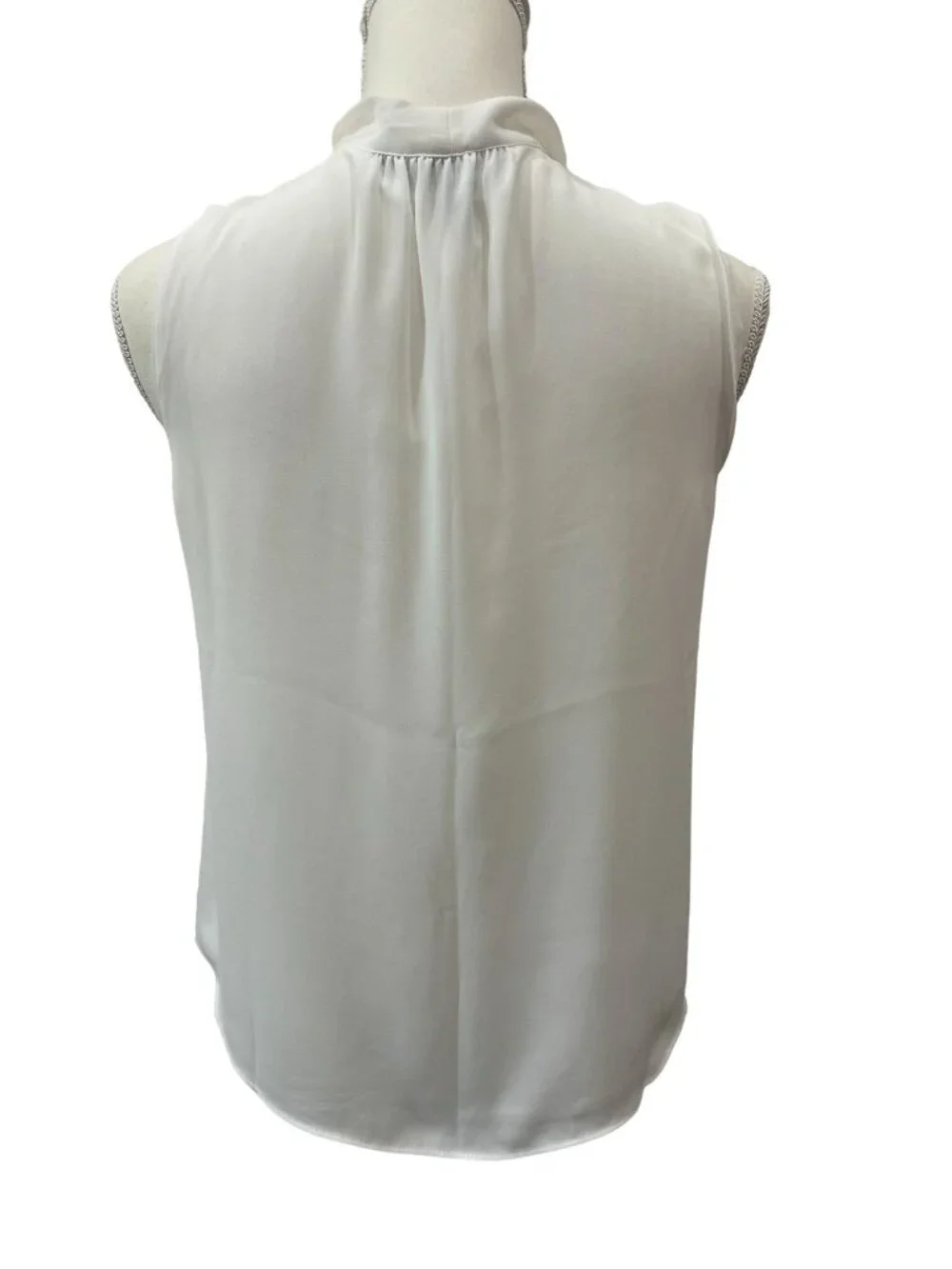 WHITE HOUSE BLACK MARKET WHBM White Bow Neck Tank Top Size 2P